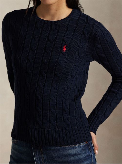 Cable knit sweater with logo RALPH LAUREN | 211971869008